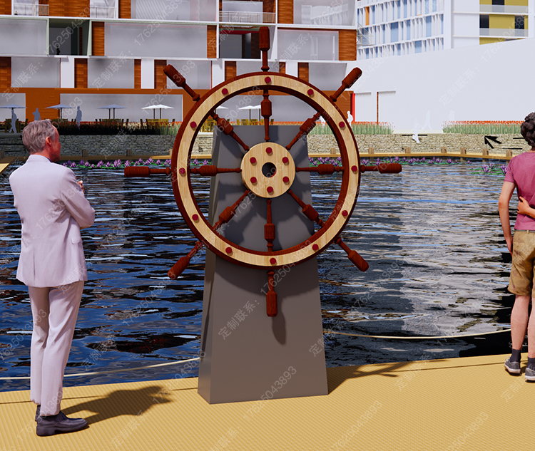 可转动金属船舵